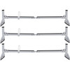 Van Roof Ladder Rack, 3 Bars, 661 LBS Capacity, 46.9"-59.1" Adjustable Middle Bar Steel Roof Racks, Rain-Gutter Mount Racks Fit Most Van Rails, Universal Design, White