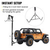 Hitch Mounted Deer Hoist, 500lbs Capacity Hitch Game Hoist, 2'' Truck Hitch Deer Hoist with Winch Lift and Gambrel Set, Adjustable Height, Heavy Duty Steel Mounted Hanger for Hunting, Loading
