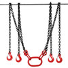 13FT Chain Sling 5/16 Inch X 13 FT Engine Lift Chain G80 Alloy Steel Engine Chain Hoist Lifts 5 Ton with 4 Leg Grab Hooks Used in Mining, Machinery, Ports, Building