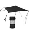T-Top Sun Shade Kit 6' x 7', UV-Proof 600D Polyester T-top Extension Kit with Rustproof Steel Telescopic Poles, Waterproof T-Top Shade Kit, Easy to Assemble for T-Tops ? Bimini Top