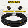 Hydraulic Hose 1/4 inch x 50 ft, Coiled Hydraulic Hose 5800 PSI, Rubber Hydraulic Hose with 2 High-Tensile Steel Wire Braid, Bulk Hydraulic Hose -20°C to 140°C, Hydraulic Oil Flexible Hose