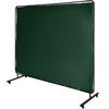 Welding Screen with Frame 8' x 6', Welding Curtain with 4 Wheels, Welding Protection Screen Green Flame-Resistant Vinyl, Portable Light-Proof