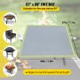 Fire Blanket, 67" x 60" Fiberglass Welding Blanket, 3.3 lbs Fireproof Blanket, 1022 Ã¸F Fire Retardant Blanket, Gray Emergency Fire Blanket with 10 Stainless-Steel Grommets and 6 Silver Hooks