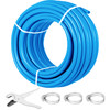 Pex Tubing, 1" Pex Pipe 300ft Flexible Pex Hose Non Oxygen Barrier Pex Tube Coil 80-160psi Pex Water Line Blue Pex Piping for Hot & Cold Water Plumbing Open Loop Radiant Floor Heating System