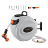 Retractable Hose Reel Water Hose Reel 130'x1/2" 180° Swivel Wall-Mounted