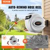 Retractable Hose Reel Water Hose Reel 130'x1/2" 180Ã¸ Swivel Wall-Mounted