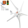 Wind Turbine Generator, 12V/AC Wind Turbine Kit, 400W Wind Power Generator with MPPT Controller 5 Blades Auto Adjust Windward Direction Suitable for Terrace, Marine, Motor Home, Chalet, Boat