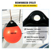 Boat Buoy Balls, 15" Diameter Inflatable Heavy-Duty Marine-Grade PVC Marker Buoys, Round Boat Mooring Buoys, Anchoring, Rafting, Marking, Fishing, Orange