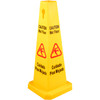 10 Pack Floor Safety Cone 26-Inch Yellow Caution Wet Floor Sign 4 Sided Floor Wet Sign Public Safety Wet Floor Cones Bilingual Wet Sign for Indoors and Outdoors