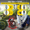 50 Ft x 1/2 Inch Drain Cleaner Machine Best fit 1(25mm) to 4(100mm) Pipes Drain Cleaning Machine Portable Drain Auger Cleaner with 4 Cutters Electric Drain Auger Plumbing Tool (50Ft x 1/2In)