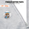 500 Sets 1.25 inch 32mm Pin Back Button Parts for Button Maker Machine, DIY Round Button Badge Parts, Set Includes Metal Top, Plastic/Metal Button, Clear Film, and Blank Paper For Gifts Presents