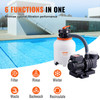 Sand Filter Pump for Above Ground Pools, 12-inch, 3000 GPH, 1/2 HP Swimming Pool Pumps System & Filters Combo Set with 6-Way Multi-Port Valve & Strainer Basket, for Domestic and Commercial Pools