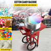Commercial Cotton Candy Machine Sugar Floss Maker With Cart Cover