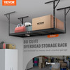 Overhead Adjustable Garage Storage Rack 36x96in Ceiling Rack 600lbs Black