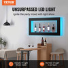 LED Lighted Liquor Bottle Display Bar Shelf RF & App Control 48" Square