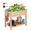 Wooden Raised Garden Bed Planter Box 33.9x18.1x30" Flower Vegetable Herb