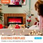 Electric Fireplace Linear Fireplace 36'' Wall-mounted or Recessed w/Remote