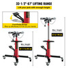 Transmission Jack,3/5 Ton/1322 lbs Capacity Hydraulic Telescopic Transmission Jack, 2-Stage Floor Jack Stand with Foot Pedal, 360Â° Swivel Wheel,