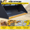 Bucket Cutting Edge, 72x6x5/8" Bucket Edge, Weld-on and Bolt-on Advanced Cutting Edge, 16Mn Carbon-manganese Steel Loader Cutting Edge, Skid Steer Cutting Edge w/ Paint for Excavator and Loader