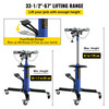 Transmission Jack,1/2Ton/1100lbs Capacity Hydraulic Telescopic Transmission Jack, 2-Stage Floor Jack Stand with Foot Pedal, 360Â° Swivel Wheel, Garage/Shop Lift Hoist, Blue