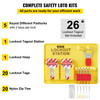 26 PCS Lockout Tagout Kits, Electrical Safety Loto Kit Includes Padlocks, Lockout Station, Hasp, Tags & Zip Ties, Lockout Tagout Safety Tools for Industrial, Electric Power, Machinery
