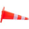 Safety Cones, 6 x 28" Traffic Cones, PVC Orange Construction Cones, 2 Reflective Collars Traffic Cones with Weighted Base and Hand-Held Ring Used for Traffic Control, Driveway Road Parking