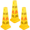 3 Pack Floor Safety Cone Yellow Caution Wet Floor Signs 4 Sided Floor Wet Sign Public Safety Wet Floor Cones Bilingual Wet Sign Floor for Indoors and Outdoors