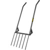 Broad Fork Tool, 6 Tines 20 in Wide Hand Tiller Broadfork, U-Shape Garden Tool with Fiberglass Handle for Gardening and Cultivating, Aerate Clay Soil for Farm