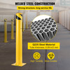 VEVOR 42-5.5 Safety Bollard, 5-1/2" OD Safety Barrier Bollard, 42" Height Yellow Powder Coat Pipe Steel Safety Barrier, with 4 Free Anchor Bolts, for Traffic-Sensitive Area
