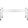 VEVOR Universal Roof Ladder Rack, Fit for 6.2'-8.3' Wide Vans, 2 Bars Adjustable Aluminum Trailer Ladder Rack with 330 LBS Capacity, for Cargo Vans Trucks or Pickups, Silver
