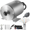 VEVOR Electric Brushless DC Motor,72V 3000W Brushless Electric Motor,4900RPM Brushless Motor Kit,w/Controller and Throttle Grip for Electric Scooter E Bike Engine Motorcycle DIY Part Conversion Kit
