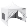 VEVOR 10x10 FT Pop up Canopy with Removable Sidewalls, Instant Canopies Portable Gazebo & Wheeled Bag, UV Resistant Waterproof, Enclosed Canopy Tent for Outdoor Events, Patio, Backyard, Party, Camping
