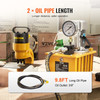 Electric Hydraulic Pump, 10000 PSI 750W 110V 488 in3/8L Capacity, Single Acting Solenoid Valve, Electric Driven Hydraulic Pump Power Pack Unit with Pedal Switch for Punching/Bending/Jack Machine