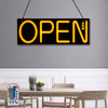 LED Open Sign, 22" x 20" Neon Open Sign for Business, Multiple Flashing and Color Modes Neon Lights Signs with Remote Control and Power Adapter, for Restaurant, Shop, Hotel, Window, Wall