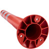 Traffic Delineator, 6 PCS Posts Channelizer Cone, Delineator Post Kit 30 in Height, PU Traffic Post, Orange Safety Cones, Portable Spring Posts with Base, Barrier Cones with Reflective Bands