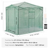 Pop Up Greenhouse, 8'x 6'x 7.5' Pop-up Green House, Set Up in Minutes, High Strength PE Cover with Doors & Windows and Powder-Coated Steel Frame, Suitable for Planting and Storage, Green