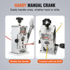 Manual Wire Stripping Machine, 0.06''-1.5'' Copper Stripper with Hand Crank or Drill Powered, Visible Stripping Depth Reference, Portable Aluminum Frame Wire Peeler for Scrap Copper Recycling