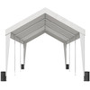 Carport, Heavy Duty 10x20ft Car Canopy, Outdoor Garage Shelter with 8 Reinforced Poles and 4 Weighted Bags, UV Resistant Waterproof Portable Instant Car Garage Tent for Party Garden Boat, White