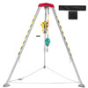Confined Space Rescue Tripod 1200lbs Winch with 8' Legs Confined Space Kit 98' Cable Rescue Tripod 32.8 Feet Fall Protection for Confined Space Rescue