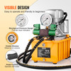 Electric Hydraulic Pump, 10000 PSI 750W 110V 488 inÂ³/8L Capacity, Double Acting Solenoid Valve, Electric Driven Hydraulic Pump Power Pack Unit with Pedal Switch for Punching/Bending/Jack Machine