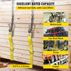 Ratchet Tie Down Straps, 2'' x 9.8' Heavy Duty Ratchet Straps with 11.8" Chain Anchors, 4000 lbs Working Load, 4 Pack Tie Down Set for Moving Motorcycle, Cargo & Daily Use