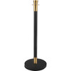 Crowd Control Stanchion, Set of 6 Pieces Stanchion Set, Stanchion Set with 5 ft/1.5 m Black Velvet Rope, Black Crowd Control Barrier w/Sturdy Concrete and Metal Base - Easy Connect Assembly