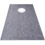 Shower Curb Kit 38" x 60" Watertight Shower Curb Overlay with 4" PVC Offset Bonding Flange, 4" Stainless Steel Grate, 2 Cuttable Shower Curb and Trowel, Shower Pan Slope Sticks Fit for Bathroom