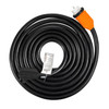 Heavy Duty Generator Cord, 50 Feet Generator Power Cord, 50AMP ETL Listed Cord, 12000 Watts Black Cable, SS2-50R Generator Plug, SS2-50P Extension Cord, 125/250V Generator Wire w/Portable Strap