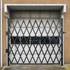 Single Folding Security Gate, 7' H x 6-1/2' W Folding Door Gate, Steel Accordion Security Gate, Flexible Expanding Security Gate, 360° Rolling Barricade Gate, Scissor Gate/Door with Padlock