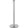 Crowd Control Stanchion, Set of 8 Pieces Stanchion Set, Stanchion Set with 5 ft/1.5 m Red Velvet Rope, Silver Crowd Control Barrier w/ Sturdy