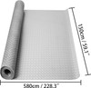 Garage Floor Mat 4.9x19ft Vinyl Garage Flooring Roll Anti-Slide Diamond Texture Silver Garage Mats for Under Car 93 sqft Covering Space DIY PVC