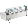 3-Pan Commercial Food Warmer, 3 x 12QT Electric Steam Table with Tempered Glass Cover, 1500W Countertop Stainless Steel Buffet Bain Marie 86-185°F Temp Control for Catering, Restaurants, Silver