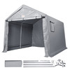 Portable Shed Outdoor Storage Shelter, 8 x 14 x 7.6 ft Heavy Duty All-Season Instant Storage Tent Tarp Sheds with Roll-up Zipper Door and Ventilated Windows For Motorcycle, Bike, Garden Tools