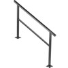 Outdoor Handrail 165LBS Load Handrail Outdoor Stairs Aluminum Stair Handrail 60 x 35" Outdoor Stair Railing Transitional Range from 0 to 30° Staircase Handrail Fits 4-5 Steps with Screw Kit